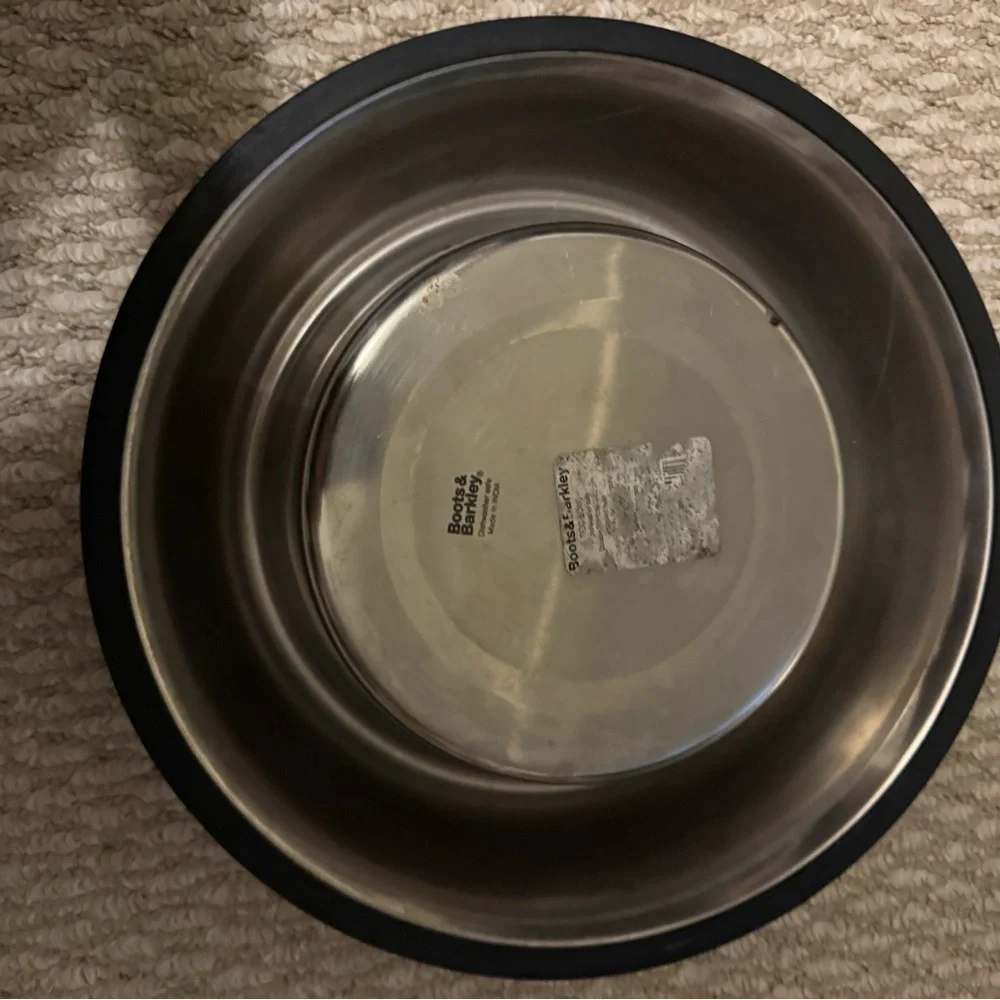 Red and Silver Pet Bowl